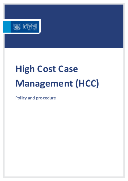 High Cost Case Management (HCC)
