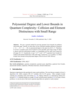Polynomial Degree and Lower Bounds in Quantum Complexity