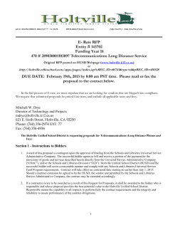 RFP Long Distance Phone Service year 16_
