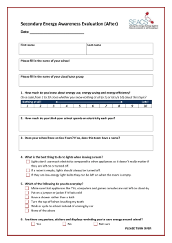 Secondary Energy Awareness Evaluation (After)
