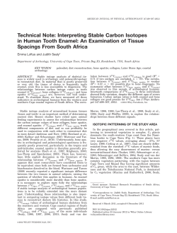 Interpreting stable carbon isotopes in human tooth enamel