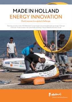 MADE IN HOLLAND ENERGY INNOVATION