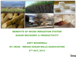 The Indian Sugar Industry - Indian Sugar Mills Association
