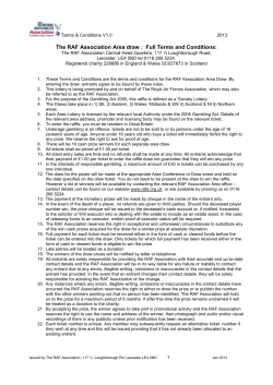 Full Terms and Conditions - Royal Air Forces Association
