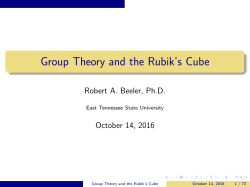 Group Theory and the Rubik`s Cube