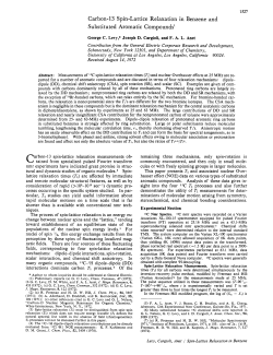 Carbon-1 3 Spin-Lattice Relaxation in Benzene and Substituted