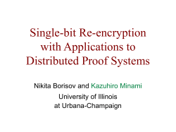 Single-bit Re-encryption with Applications to Distributed Proof Systems
