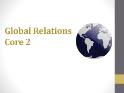 Global relations Core 2 project