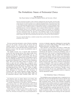 The Probabilistic Nature of Preferential Choice