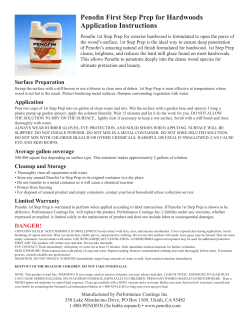 Penofin First Step Prep for Hardwoods Application