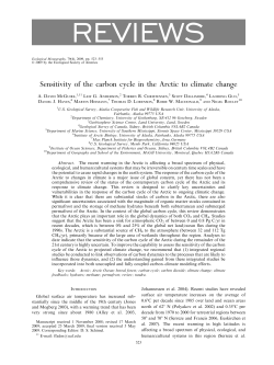Sensitivity of the carbon cycle in the Arctic to climate change