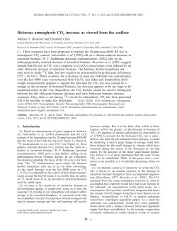 Holocene atmospheric CO2 increase as viewed from the seafloor