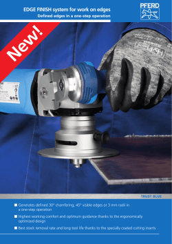 EDGE FINISH system for work on edges