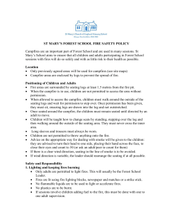 ST MARY`S FOREST SCHOOL FIRE SAFETY POLICY Campfires
