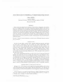 heat release in thermally disintegrating wood