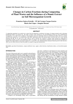 Changes in Carbon Fractions during Composting of Plant Wastes