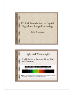 CS 450: Introduction to Digital Signal and Image Processing Light