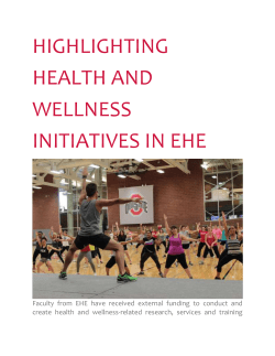 Highlighting health and Wellness Initiatives in EHE Faculty from