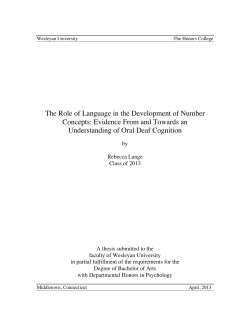 The Role of Language in the Cognitive Development