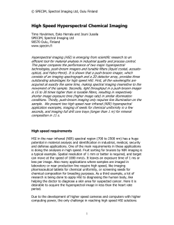 High Speed Hyperspectral Chemical Imaging