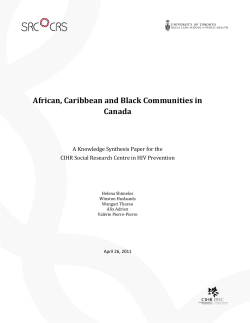 African, Caribbean and Black Communities in Canada
