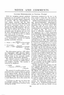 GLUCOSE DETERMINATION IN NATURAL WATERS