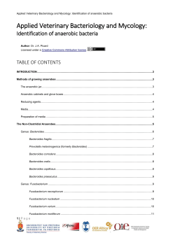 appendix: media and reagents for the isolation of anaerobic