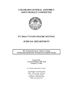 Budget Figure Setting - Colorado State Public Defender