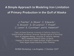 Fiechter - Regional Ocean Modeling System