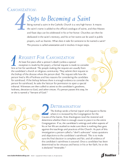 Steps to Becoming a Saint