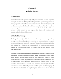 Chapter 2 Cellular System
