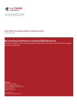 Reviewing Assistance Animal Effectiveness