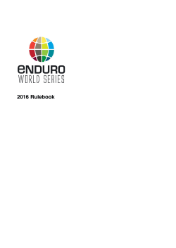 2016 Rulebook - Enduro World Series