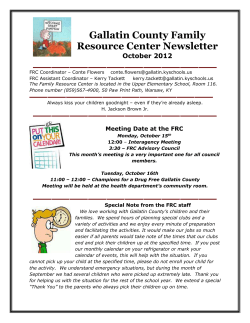 Gallatin County Family Resource Center Newsletter October 2012