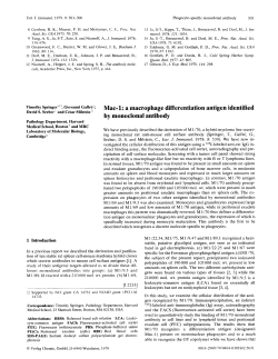 a macrophage differentiation antigen identified by monoclonal
