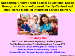 Supporting Children with Special Educational Needs through an