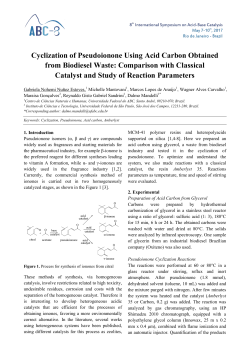 Cyclization of Pseudoionone Using Acid Carbon Obtained from