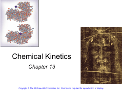 Chapter 13 Kinetics