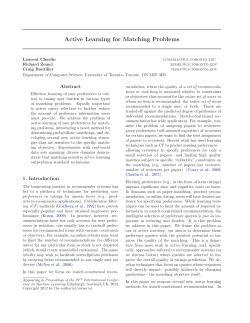 Active Learning for Matching Problems