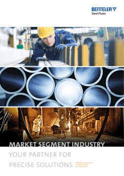 Brochure Market Segment Industry of BENTELER Steel/Tube