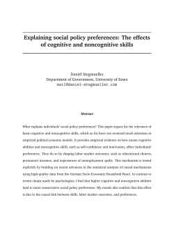 The effects of cognitive and noncognitive skills