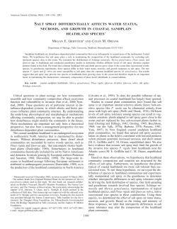 salt spray differentially affects water status