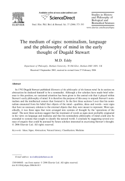 The medium of signs: nominalism, language and the philosophy of