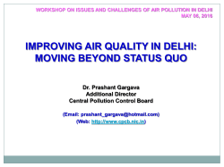 Air Quality Index for Delhi 5. POLICIES TO