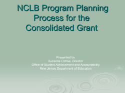 Title I and NCLB Program Planning Process