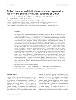 Carbon isotopes and lipid biomarkers from organic