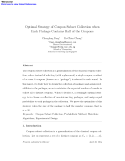 Optimal Strategy of Coupon Subset Collection