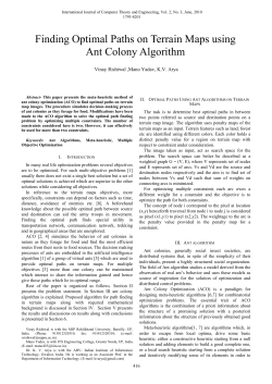 Finding Optimal Paths on Terrain Maps using Ant Colony Algorithm