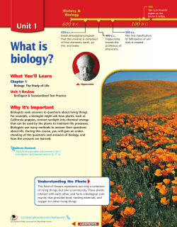 Chapter 1: Biology: The Study of Life