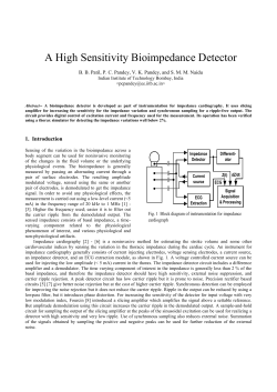 A high sensitivity bioimpedance detector - IITB-EE